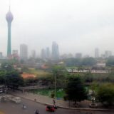 Ein nebliger Morgen in der sri lankischen Hauptstadt Colombo.