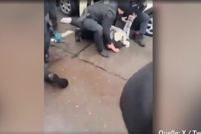 Das Video von X zeigt die Festnahme des mutmaßlichen Täters.