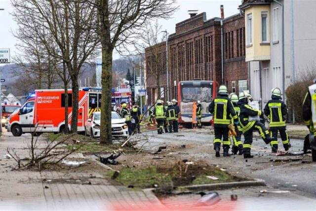 Schwerer Busunfall in Hemer.