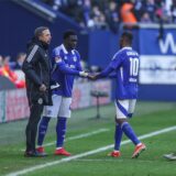 16.02.2025, Fussball, Saison 2024/2025, 2. Bundesliga, 21. Spieltag, FC Schalke 04 – Karlsruher SC, Zaid Amoussou-Tchibara (FC Schalke 04