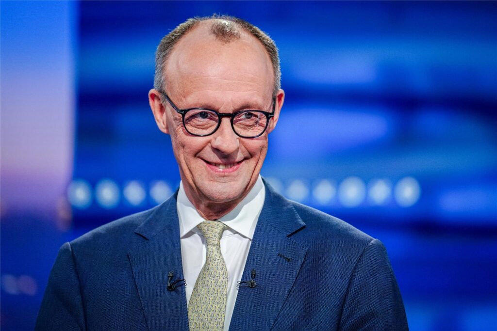 Friedrich Merz, Unions-Kanzlerkandidat und CDU-Bundesvorsitzender, nimmt am Friedrich Merz, Unions-Kanzlerkandidat und CDU-Bundesvorsitzender, nimmt am