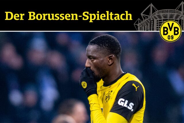 Serhou Guirassy fasst sich an den Mund.