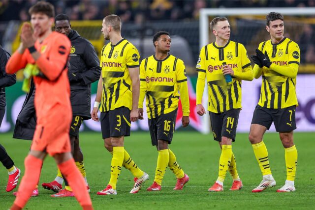 Die BVB-Mannschaft nach dem 0:0 gegen Sporting.
