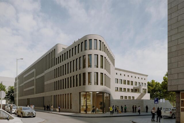 Der Entwurf für den Büroneubau hinter dem Bundesbank-Gebäude.