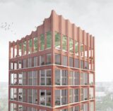 So soll die neue Spitze des Kronenturms in Dortmund mit „Krone“ und Dachgarten nach dem Entwurf des Architekturbüros RKW aussehen.