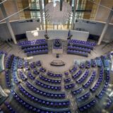 Blick in den Plenarsaal im Bundestag.