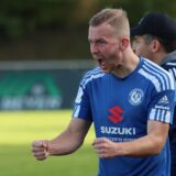 Maurice Majewski feiert den Sieg in Herne.