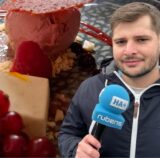 Ein Dessert aus den Schloßstuben in Unna und HA-Reporter Tobias Hinne-Schneider in einer Bildmontage.