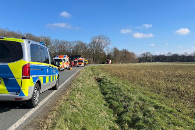Schwerer Rennrad-Unfall bei Dülmen-Buldern am Sonntagvormittag (2.3.)