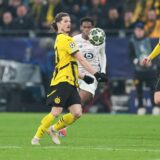 Marcel Sabitzer nimmt den Ball an.
