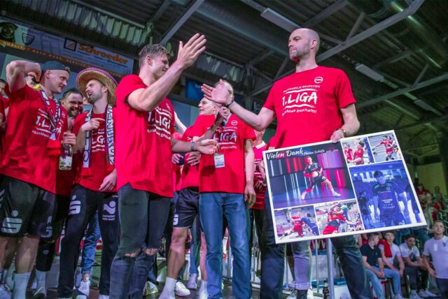 Florian Schöße wird beim ASV Hamm-Westfalen verabschiedet.