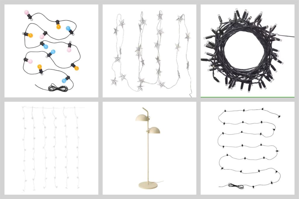 Sechs Lichterketten und Lampen von Ikea, für die es eine Rückrufaktion gibt. Sechs Lichterketten und Lampen von Ikea, für die es eine Rückrufaktion gibt.
