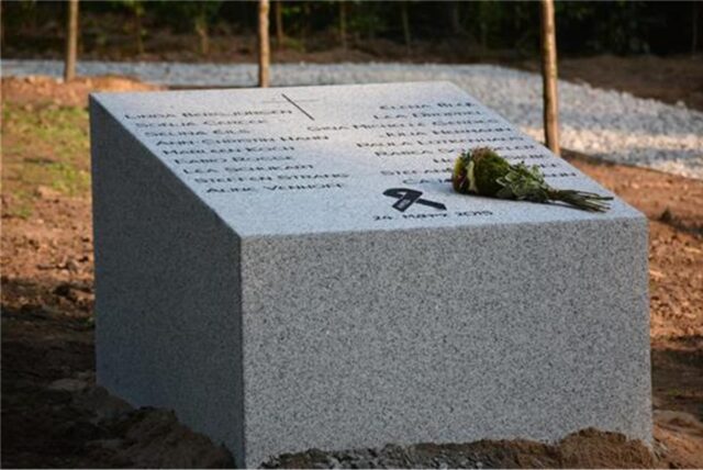 Gedenkstein für Germanwings-Absturzopfer in Haltern