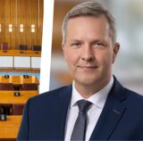 Ratssaal der Stadt Lünen und Bürgermeister Jürgen Kleine-Frauns