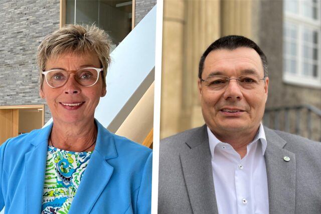 Montage ovn Ulrike Drossel (links) und Peter Wehlack (rechts)