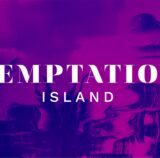 Logo der siebten Staffel der Reality-Show „Temptation Island“ auf lila Grund.