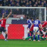 14.03.2025, Fussball, Saison 2024/2025, 2. Bundesliga, 26. Spieltag, FC Schalke 04 – Hannover 96, Havard Nielsen (Hannover 96) erzielt das Tor zum 1 zu 2.