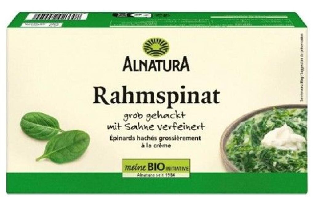 Für diesen Alnatura Rahmspinat läuft zur Zeit eine Rückrufaktion wegen möglicherweise enthaltener Plastikteile. Für diesen Alnatura Rahmspinat läuft zur Zeit eine Rückrufaktion wegen möglicherweise enthaltener Plastikteile.