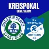 Ein Spieler des Holzwickeder SC schießt den Ball.