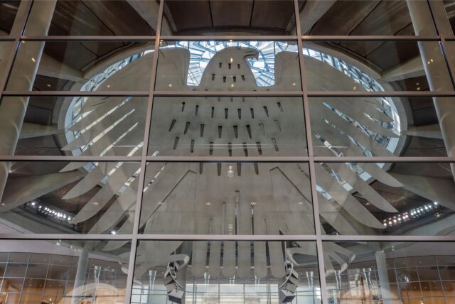 Blick in den Plenarsaal im Bundestag.