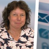 Montage: Bild eines Mail-Postfaches und ein Portrait von Selm Beigeordneter Sylvia Engemann.