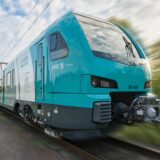 Ein Zug der Eurobahn