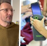 Der Schulleiter der Werner-von-Siemens-Gesamtschule in Unna ist neben einer sogenannten Handytasche abgebildet.