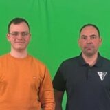 Benedikt Iwen und André Kracker im Video-Studio.