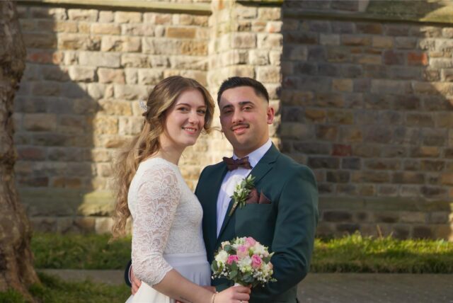Jennifer (25) und Roberto Lombardo (26) bei ihrer Hochzeit.