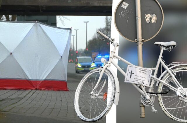 Ein Ghostbike, wie dieses hier, das in Dortmund aufgestellt wurde, wird an der Kurt-Schumacher-Straße an den Unfalltod der 16-Jährigen erinnern.