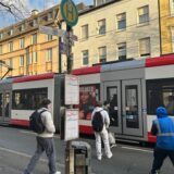 Die Haltestelle Ofenstraße an der Rheinischen Straße in Dortmund.