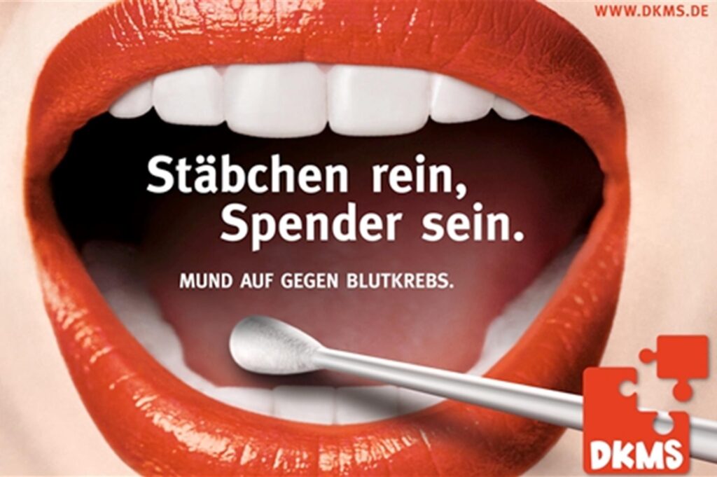 Werbekampagne der DKMS. Werbekampagne der DKMS.
