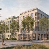 Der Architektenentwurf für den Wohnblock ganz im Süeden des Karlsquartiers.