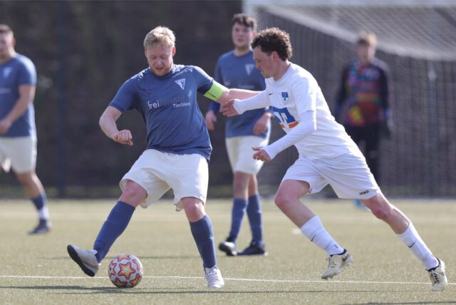 Fußball-Kapitän des Werner SC II, Pascal Kuhn, zeigte auch gegen die DJK Wacker Mecklenbeck II eine starke Leistung.