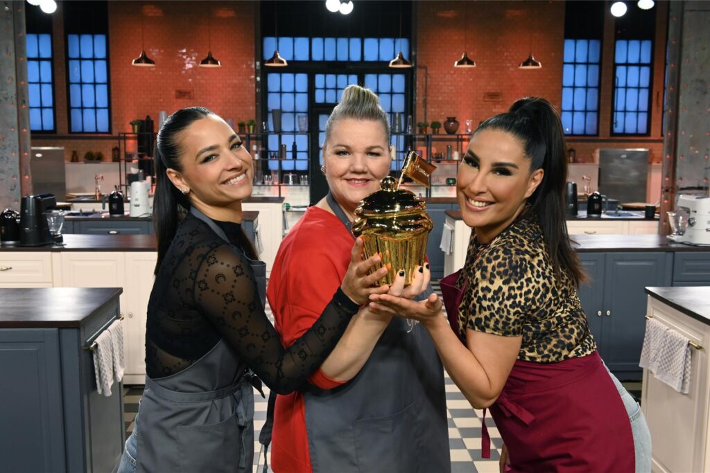 Amira Aly, Manuela Wisbeck und Senna Gammour, die Teilnehmerinnen des Finales von Amira Aly, Manuela Wisbeck und Senna Gammour, die Teilnehmerinnen des Finales von