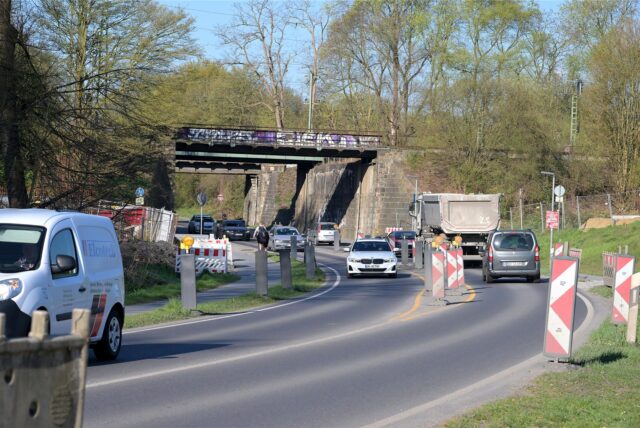 Baustelle an der Kamener Straße in Lünen