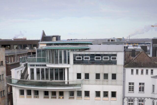 Über den Dächern von Dortmund: Das Penthouse thront über dem Alten Markt und hat eine 200 Quadratmeter große Dachterrasse.