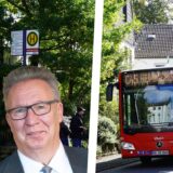 Hemmerdes Ortsvorsteher Klaus Tibbe und ein VKU-Linienbus in Hemmerde