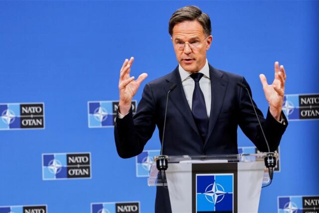 Nato-Chef Rutte warnt vor russischen Atomwaffen im Weltall, die Satelliten abschießen könnten. .
