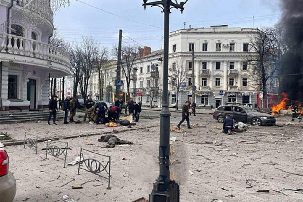 Die Stadt Sumy im Nordosten der Ukraine ist immer wieder Ziel russischer Raketenschläge. Die Stadt Sumy im Nordosten der Ukraine ist immer wieder Ziel russischer Raketenschläge.