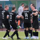Die Spieler von Westfalia Wethmar jubeln.