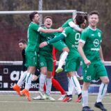 Die SG Massen jubelt über ein Tor im Derby gegen den SSV Mühlhausen.