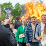 Osterfeuer in Bork