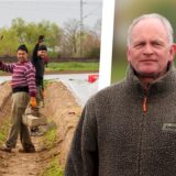 Montage: in der Mitte Saisonkräfte aus Bulgarien, links und rechts die Landwirte Vitus Schulze Wethmar und Hubertus Bleckmann