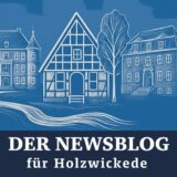 Unser Newsblog hält Sie über die Ereignisse in Holzwickede auf dem Laufenden. Die Grafik zeigt die Umrisse der Gemeinde und eine Zeichnung der wichtigsten Gebäude und Baudenkmäler.