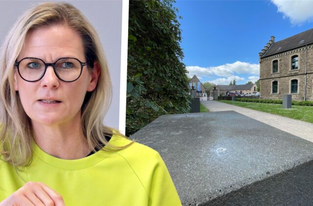 Marion Freitag erklärt die Maßnahmen nach dem Skulpturen-Diebstahl.