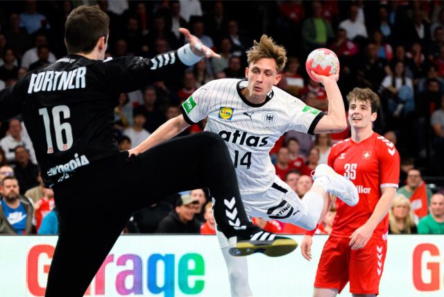 Mathis Häseler wirft aufs Tor.