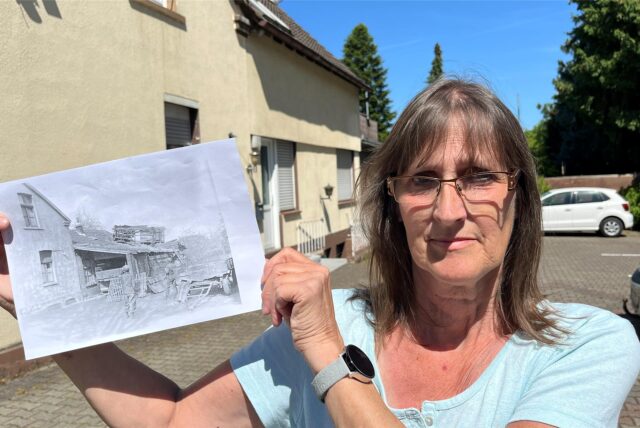 Das Bild, das ein Fotograf der US Army am 11. April 1945 machte, entstand an der Morgenstraße 62 in Unna. Christiane Maiwald, die Enkelin des damaligen Eigentümers, wohnt dort.