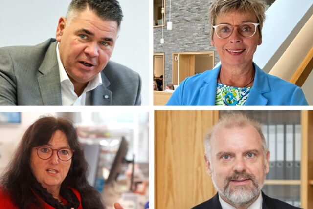 Im Uhrzeigersinn von links oben: Mario Löhr (Kreis Unna), Ulrike Drossel (Holzwickede), Sabina Müller (Fröndenberg), Bernd Schäfer (Bergkamen), Dirk Wigant (Unna) und Elke Kappen (Kamen)