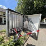 Ein gesprengter Zigarettenautomat in der Straße Mersch in Kamen